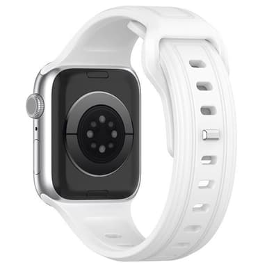 Silikoniranneke Apple Watch 42 / 44 / 45 / 49mm - Valkoinen