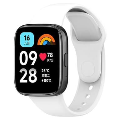 Silikoniranneke Xiaomi Redmi Watch 3 Lite - Valkoinen