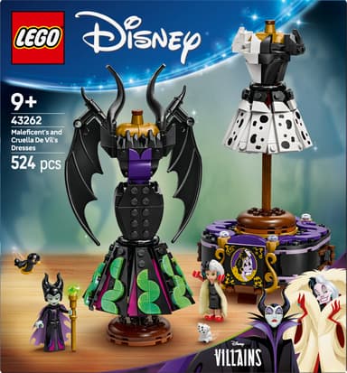 LEGO Disney Pahattaren ja Cruella De Vilin mekot 43262