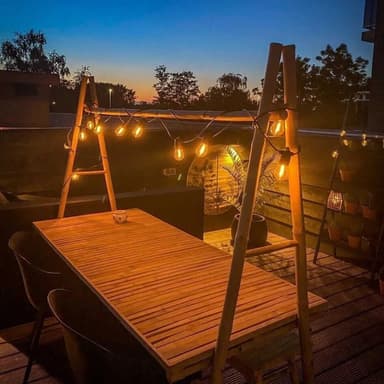 Aurinkokäyttöinen ulkovalosarja – 20 metriä 40 lamppua – 10W aurinkopaneeli