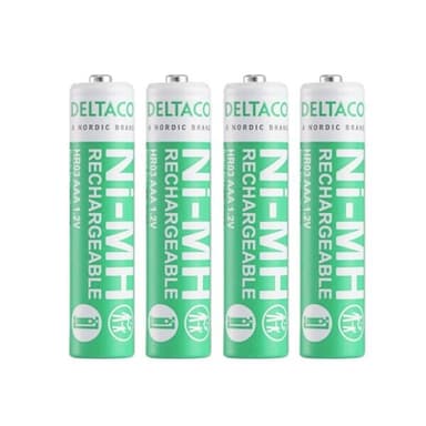 Deltaco ladattavat paristot AAA 750mAh 4-pack 4-pack