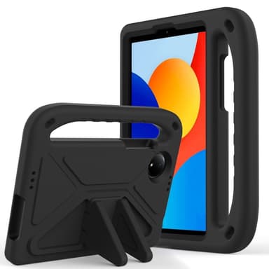 SKALO Xiaomi Redmi Pad SE 8.7 Lapsikuori kahvalla ja jalustalla - Musta
