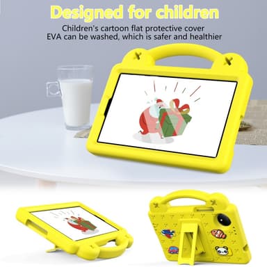 SKALO Xiaomi Redmi Pad SE 8.7 Kuori kahvalla/telineellä - Keltainen