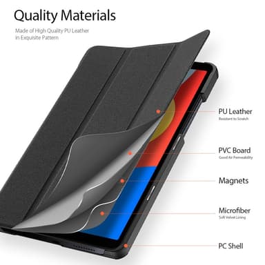 DUX DUCIS Xiaomi Redmi Pad SE 8.7 DOMO Series Trifold Suojakotelo - Musta