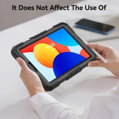 SKALO Xiaomi Redmi Pad SE 8.7 Armor 360 kahva olkahihna+Näytönsuoja Kotelo - Musta