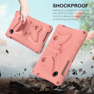 SKALO Xiaomi Redmi Pad SE 8.7 Butterfly EVA Kotelo - Pinkki