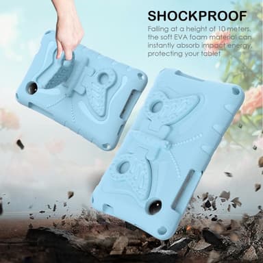SKALO Xiaomi Redmi Pad SE 8.7 Butterfly EVA Kotelo - Vaaleansininen