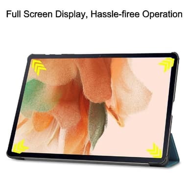 SKALO Samsung Tab S7 FE Trifold Suojakotelo - Vihreä