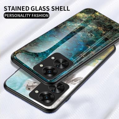 SKALO OnePlus Nord 2T 5G Marmori karkaistu lasi TPU-suojakuori - #2