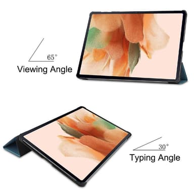 SKALO Samsung Tab S7 FE Trifold Suojakotelo - Vihreä