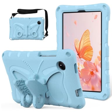 SKALO Xiaomi Redmi Pad SE 8.7 Butterfly EVA Kotelo - Vaaleansininen