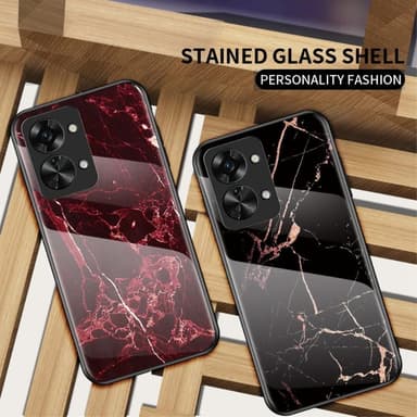 SKALO OnePlus Nord 2T 5G Marmori karkaistu lasi TPU-suojakuori - #2