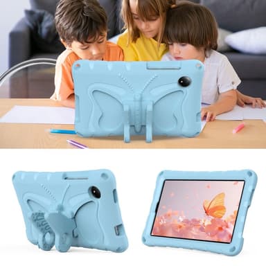 SKALO Xiaomi Redmi Pad SE 8.7 Butterfly EVA Kotelo - Vaaleansininen