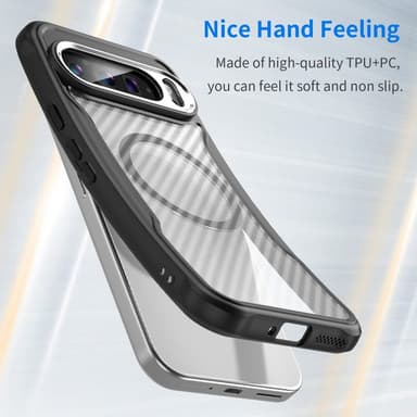 SKALO Google Pixel 9 Pro XL Carbon Fiber Translucent Suojakuori