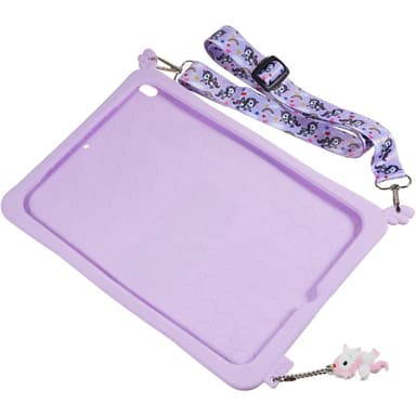 SKALO iPad 10.2 Shock Resistant Unicorn Rainbow Silicone Kuori  - Violetti