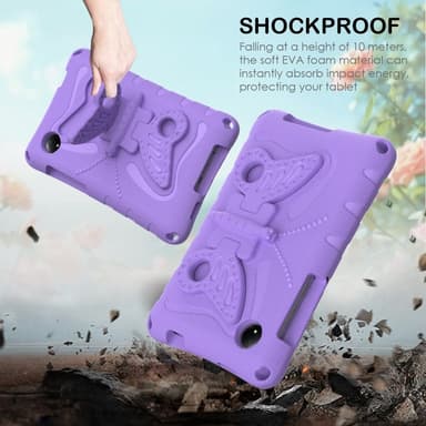 SKALO Xiaomi Redmi Pad SE 8.7 Butterfly EVA Kotelo - Violetti