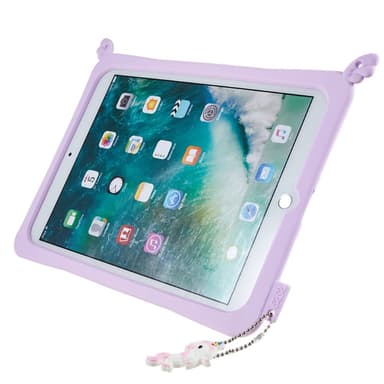 SKALO iPad 10.2 Shock Resistant Unicorn Rainbow Silicone Kuori  - Violetti