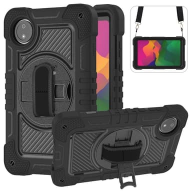 SKALO Xiaomi Redmi Pad SE 8.7 Extra Shockproof Armor 360 Kahva/Tripod Suojakuori - Musta