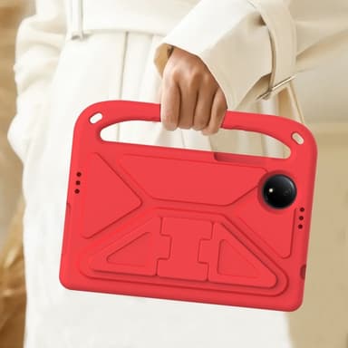 SKALO Xiaomi Redmi Pad SE 8.7 Lapsikuori kahvalla ja jalustalla - Punainen