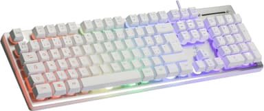 Deltaco Gaming RGB-tangentbord - vit