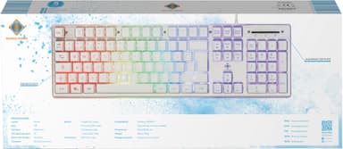 Deltaco Gaming RGB-tangentbord - vit