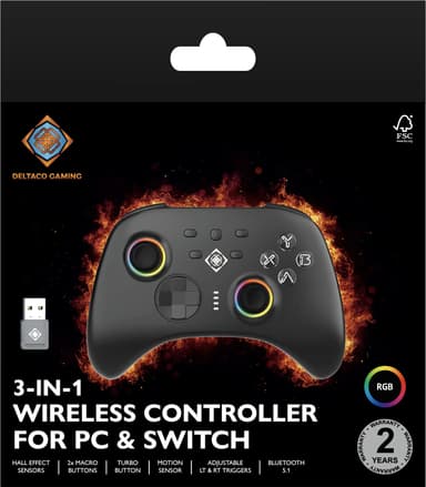Deltaco PC & Switch langaton peliohjain