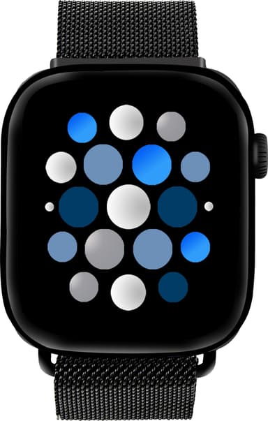 Sandstrøm Apple Watch mesh ranneke 42-49 mm (musta)