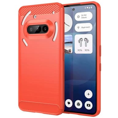 Harjattu TPU kuori Nothing Phone 3a - Coral