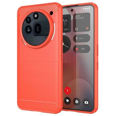 Harjattu TPU kuori Nothing Phone 3a Pro - Coral