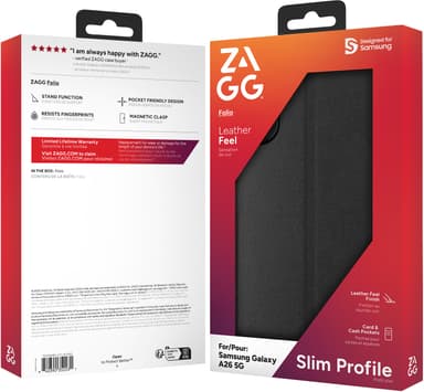 Zagg Samsung Galaxy A26 lompakkokotelo (musta)