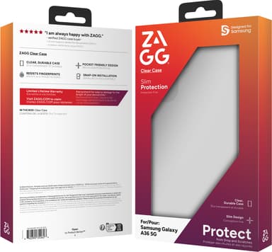 Zagg Samsung Galaxy A36 kirkas suojakuori (läpinäkyvä)