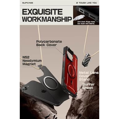 SUPCASE UB Mag XT kuori iPhone 16e - Ruddy