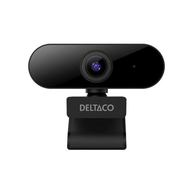 Deltaco Verkkokamera Full HD 1080P 2MP, jossa on sisäänrakennettu mikrofoni