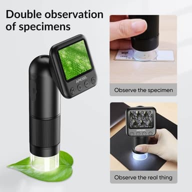 APEXEL Käsikäyttöinen Digitaalinen Mikroskooppi 12X-24X Kannettava Mikroskooppi 2,0 Tuuman LCD-näyttö 2MP Kuva 720P Video LED-valoilla