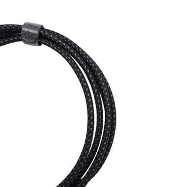 NÖRDIC 50 cm USB-C - C nylon punottu kaapeli pikalataus PD3.1 240W 48V 5A Emarkerilla