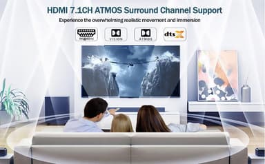 NÖRDIC HDMI Extractor 4K60Hz HDMI - HDMI + optinen Toslink + koaksiaalinen + 3,5 mm ääni + 7,1 CH HDMI Tuki eARC / ARC HDR Dolby ATMOS