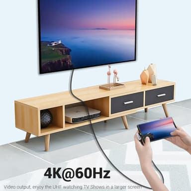 NÖRDIC 1,5m 10Gbps 5A Power Delivery PD100W Emarker USB3.2 Gen2 USB-C to C kaapeli pikalataus