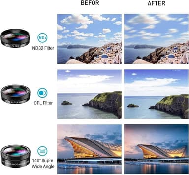 Apexel 11-in-1 Mobiilipuhelimen Kameran Linssipaketti, Laajakulma- ja Makrolinssi + Fisheye-linssi