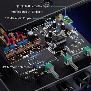 NÖRDIC Bluetooth 5.2 Hi-Fi vahvistin 192khz/24bit 2x100W