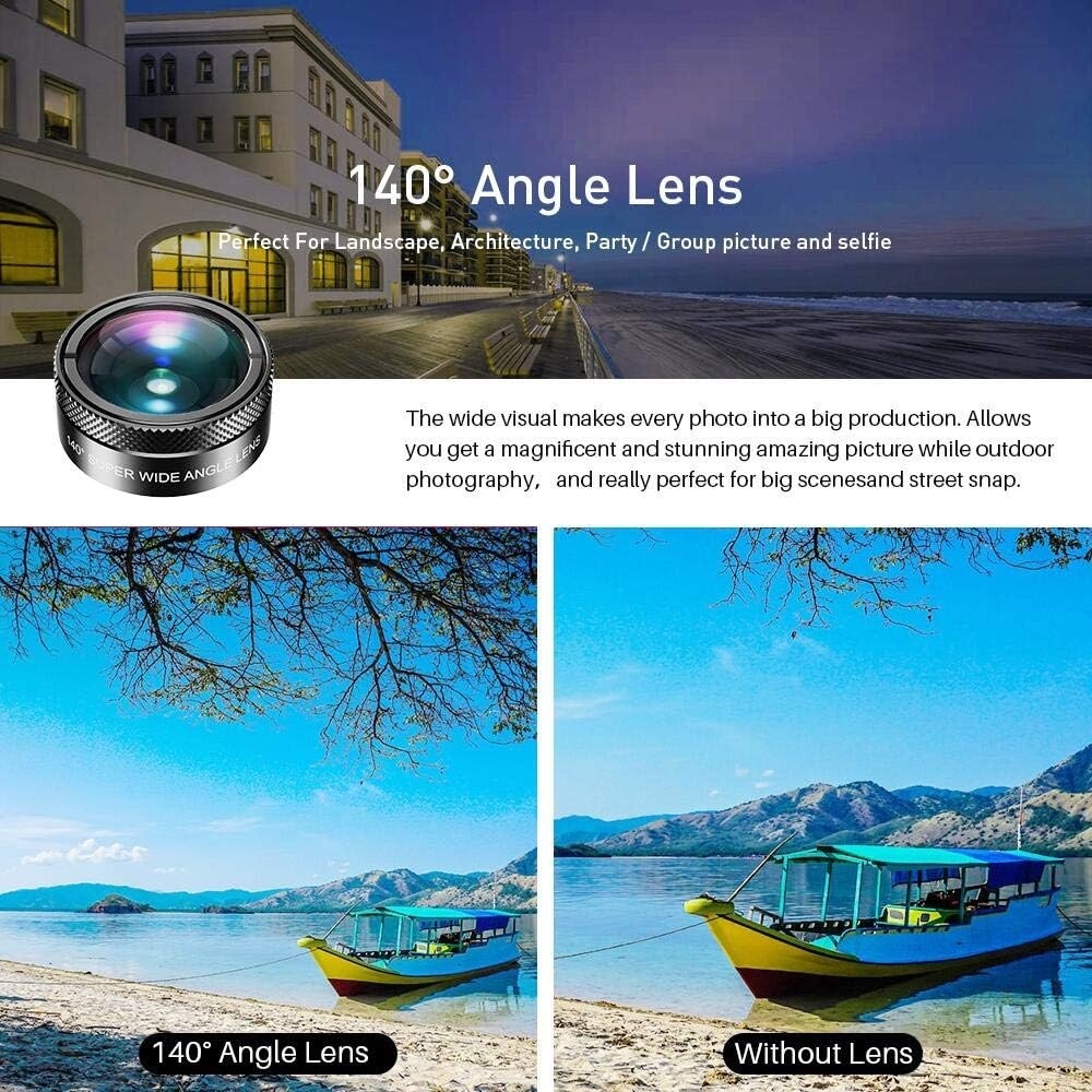 Apexel 11-in-1 Mobiilipuhelimen Kameran Linssipaketti, Laajakulma- ja Makrolinssi + Fisheye-linssi
