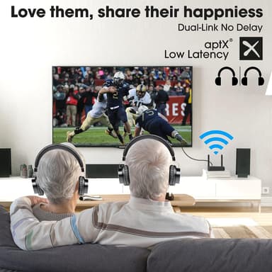 NÖRDIC Bluetooth 5.2 langaton lähetin dual link -vastaanotin DAC Qualcomm aptXLL aptX HD 3,5 mm AUX RCA optinen