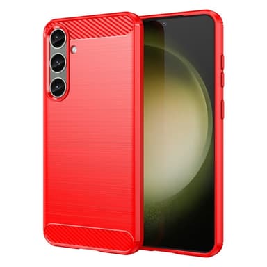 SKALO Samsung S25+ Armor Carbon Suojakuori - Punainen