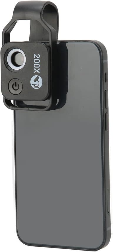 APEXEL 200x Mobiilimikroskooppi, Mini Taskumikroskooppi, 6 LED-valo-opasta, 2 kirkkaustason säätöä, Suurennus Makrolinssisarja Puhelinkameraan