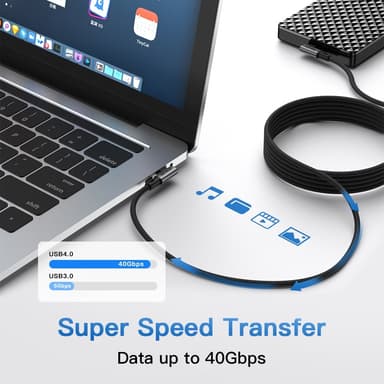 NÖRDIC kulmikas 2 m USB4 USB-C - C Nylon punottu kaapeli PD3.1 240W 40G 8K60Hz 4K144Hz harmaa
