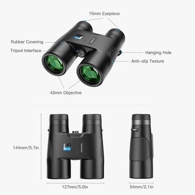 APEXEL 10x42 Automaattitarkennus Taitettava Digitaalinen Vedenkestävä Kiikari Lintujen ja Villieläinten Tarkkailuun