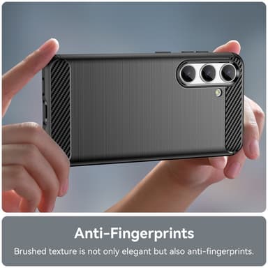SKALO Samsung S25 Armor Carbon Suojakuori - Musta