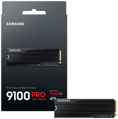 Samsung 9100 Pro sisäinen SSD-muisti jäähdytyselementillä (4 TB)