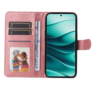 SKALO Xiaomi Redmi Note 14 Pro+ 5G PU-nahka Lompakkokotelo - Pinkki