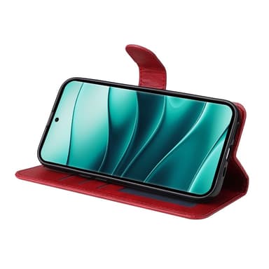 SKALO Xiaomi Redmi Note 14 Pro+ 5G PU-nahka Lompakkokotelo - Punainen