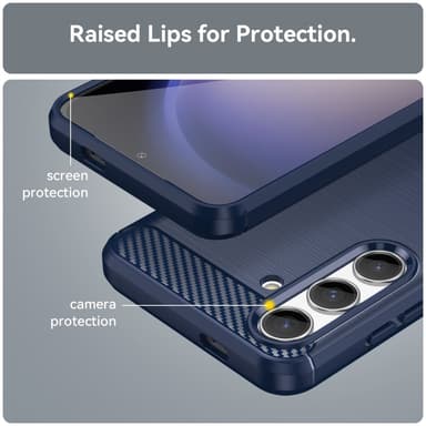 SKALO Samsung S25 Armor Carbon Suojakuori - Sininen
